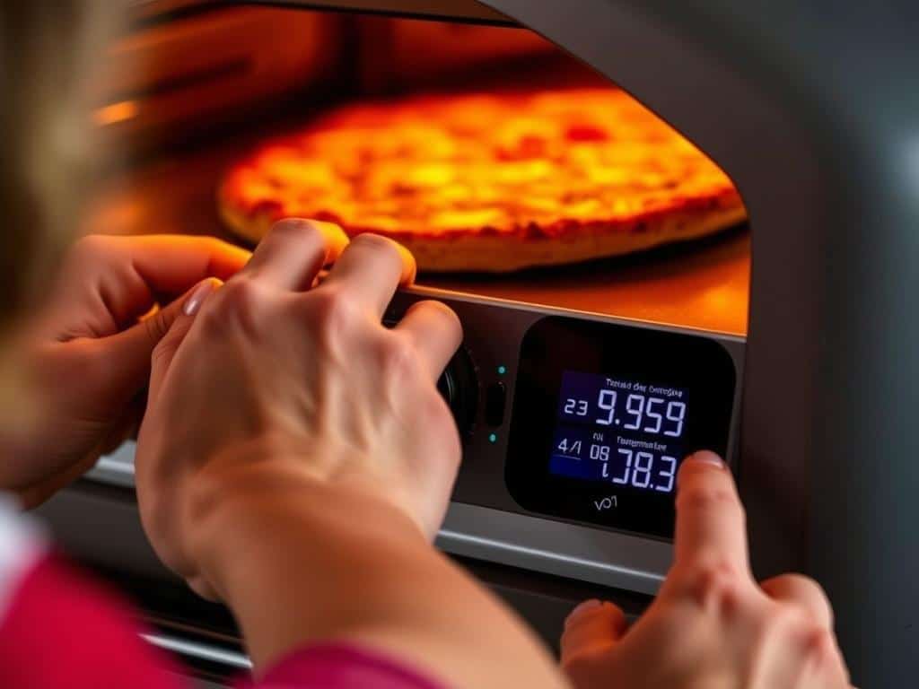 Person der bruger Ooni Volt pizzaovn med fokus på den intuitive betjening der gør den til den bedste elektriske pizzaovn